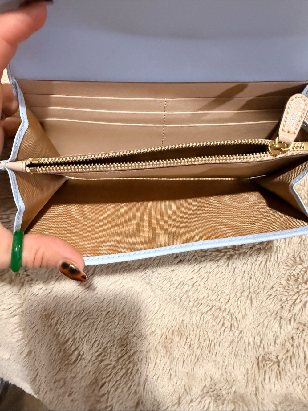 Salvatore Ferragamo Pale Blue Leather Gancini Continental Wallet - Picture 4 of 5